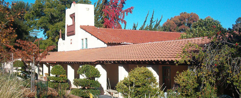 Photograph of St. Francis Retreat chapel building, San Jaun Bautista, California.